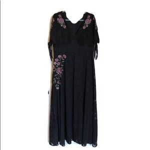 Black rose dress
